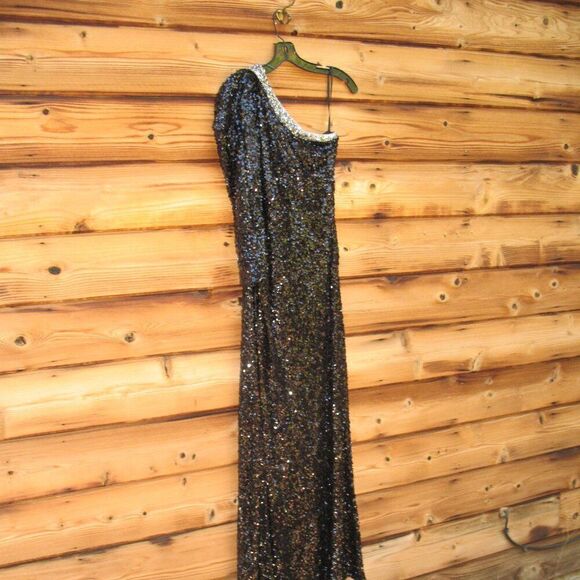 Sachin + Babi Womens Greta Black Sequin Gown Dress - Picture 6 of 13